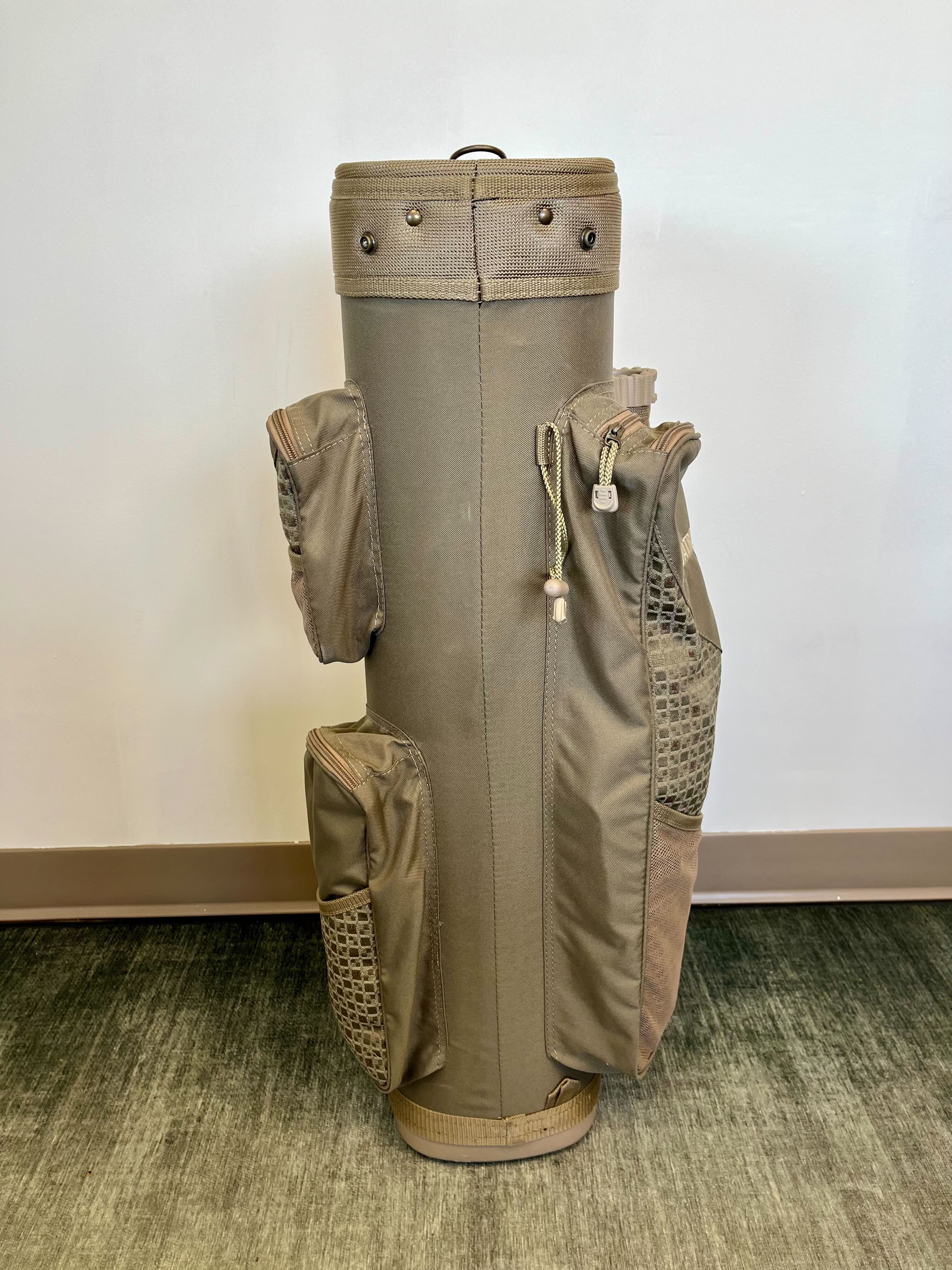 Datrek Pale Olive Cart Bag 4 Dividers/6 Pockets with Strap and Rain Cover-Next Round