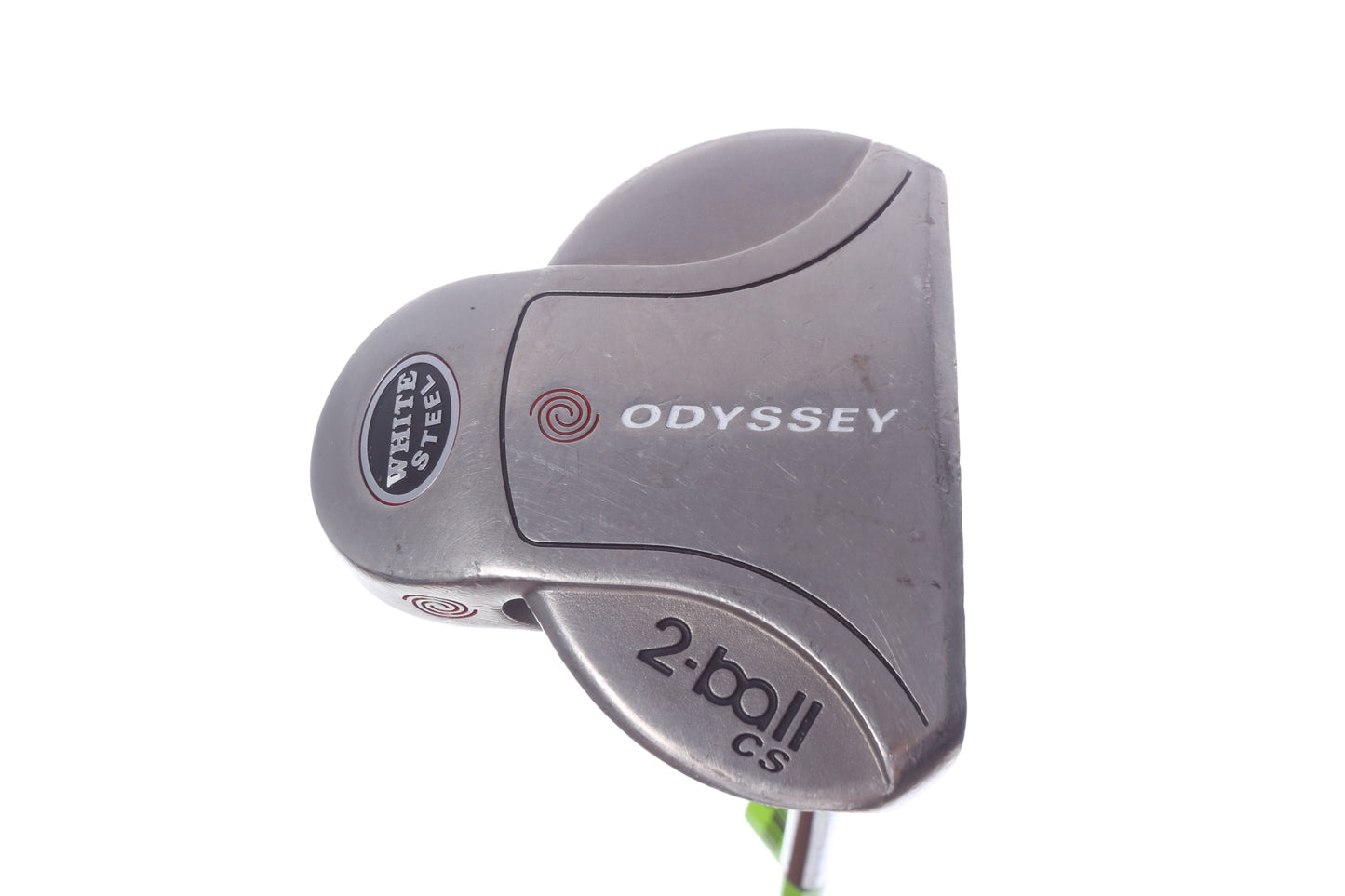Used Odyssey White Steel 2-Ball Center Shaft Putter - Right-Handed - 35 in - Mallet-Next Round