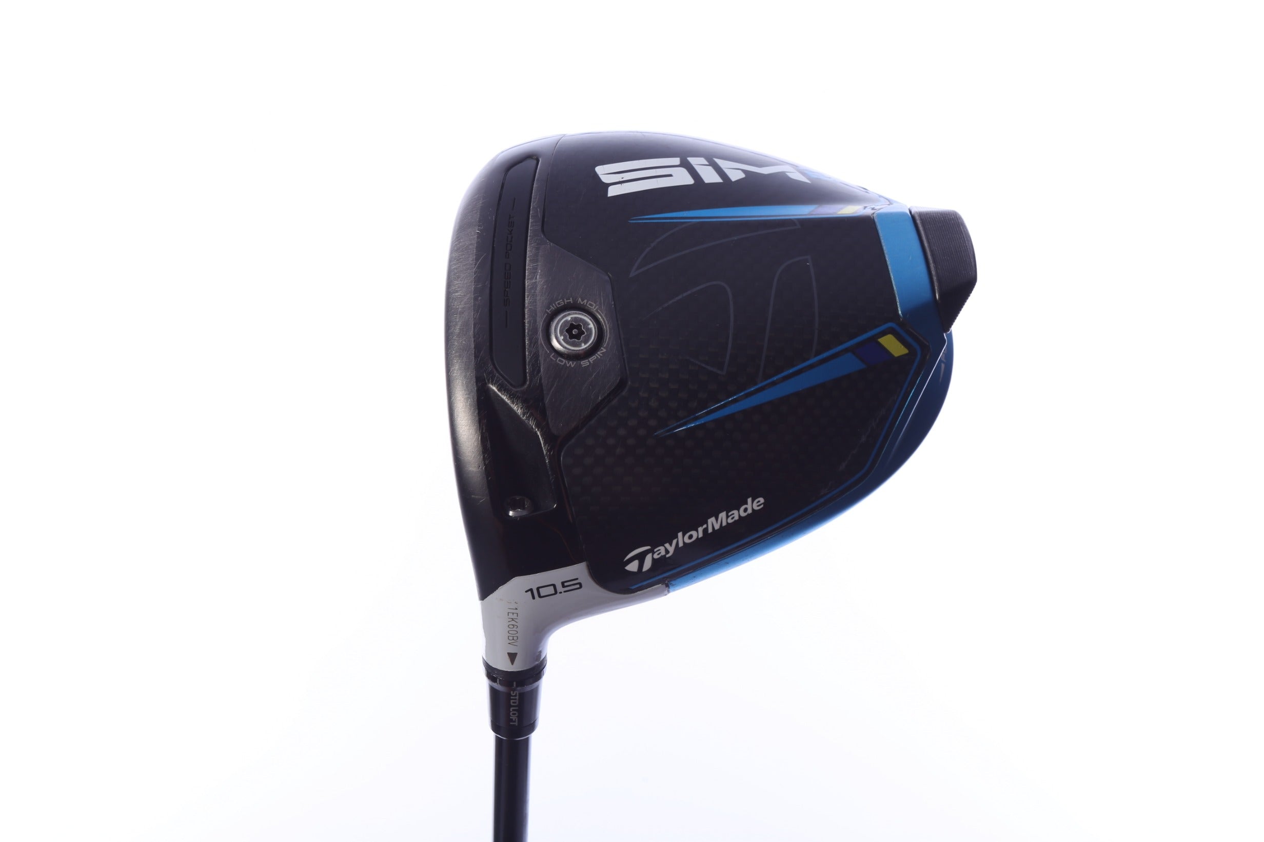Used TaylorMade SIM2 MAX Driver - 10.5 Degrees - Stiff Flex Mitsubishi Tensei AV Series Blue - Left-Handed