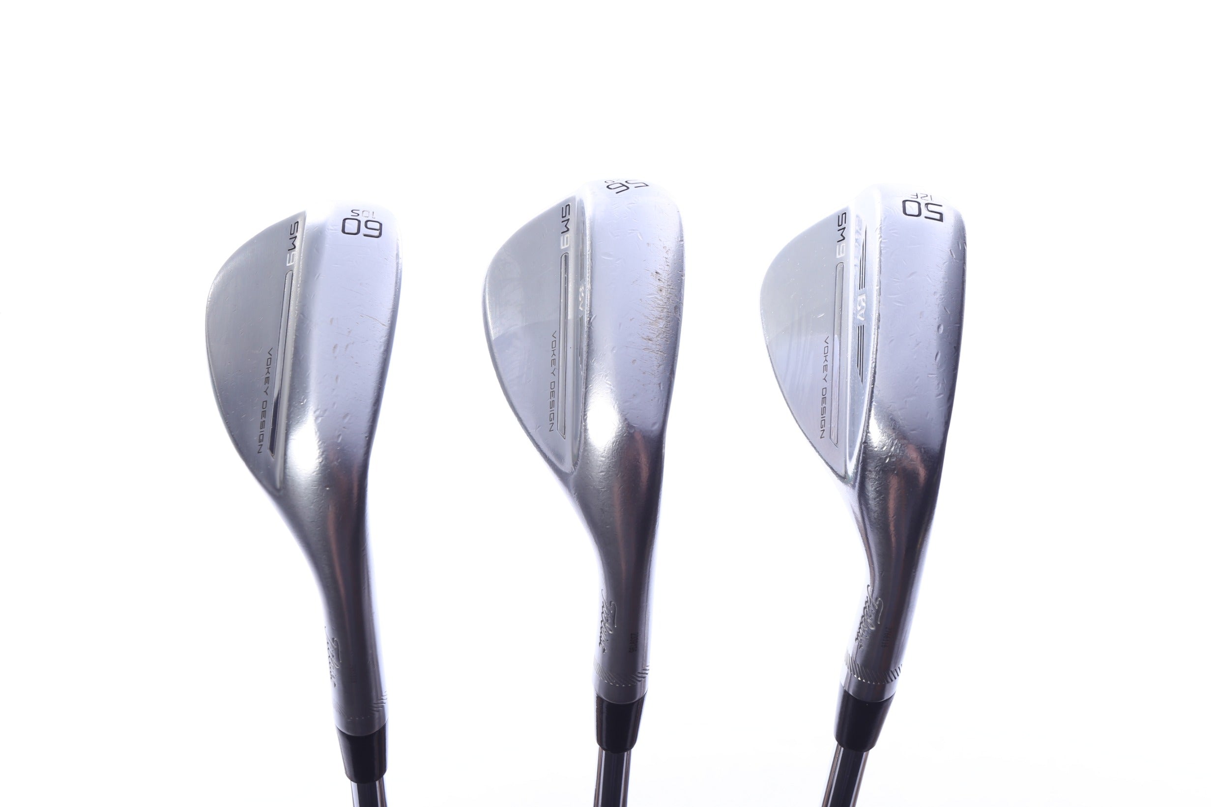 Used Titleist Vokey SM9 Tour Chrome Wedge Set - Right-Handed - 50*, 56*, 60* - Wedge Flex-Next Round
