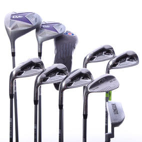 Used Us Kids Golf U/L 54 Grey/Purple Kids Set - Left-Handed - 1W, FW, 4H, 6-PW, 56* Putter - Youth Flex-Next Round
