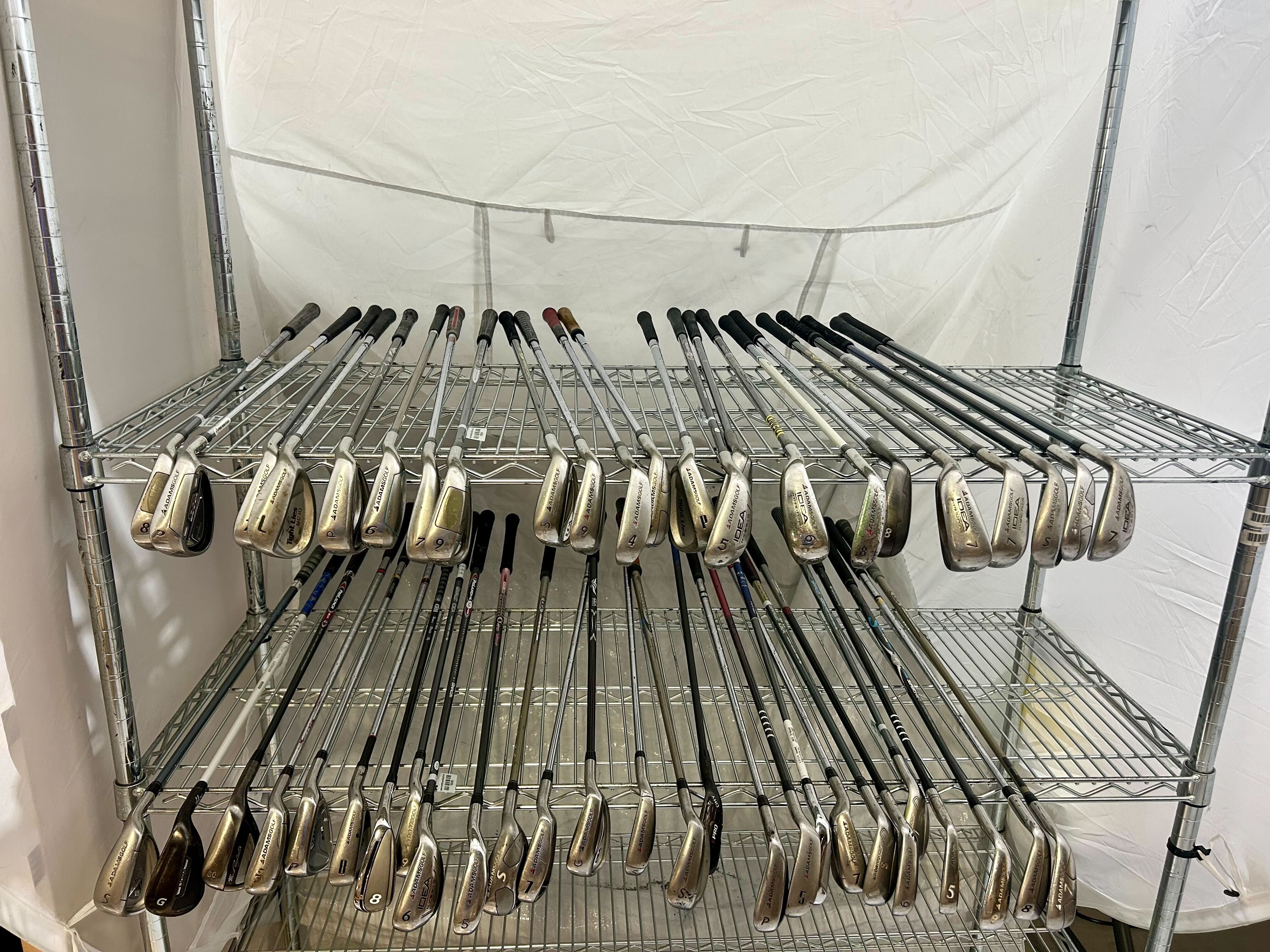 Wholesale Lot of 50 Golf Clubs - Right and Left handed - Adams Irons and Wedges-Next Round