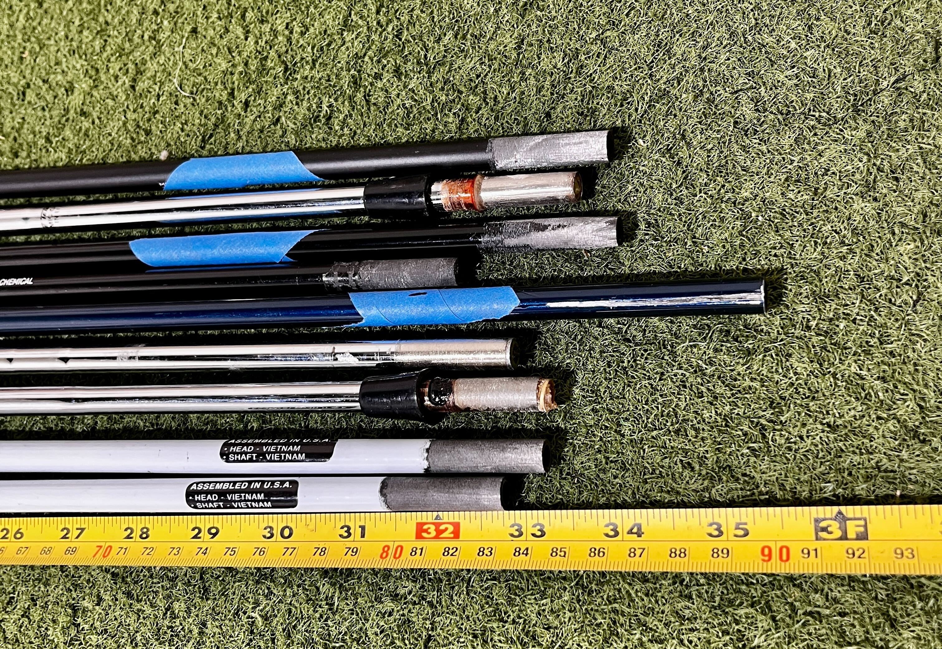 Wholesale Lot of 9 Golf Shafts - Assorted Brands-Next Round