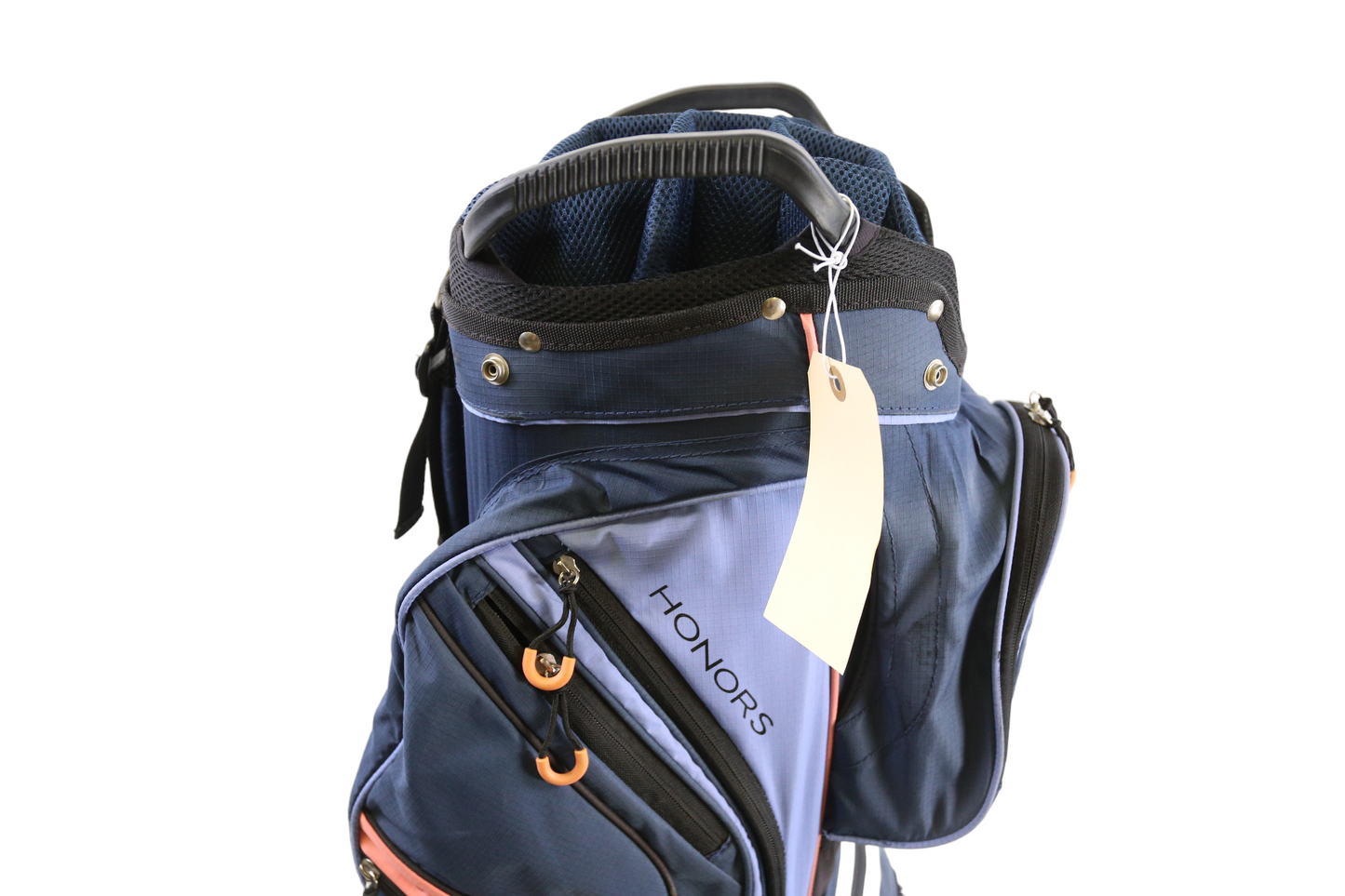 MaxFli Honors Blue/Pink Cart Bag 14 Dividers 9 Pockets Shoulder Strap