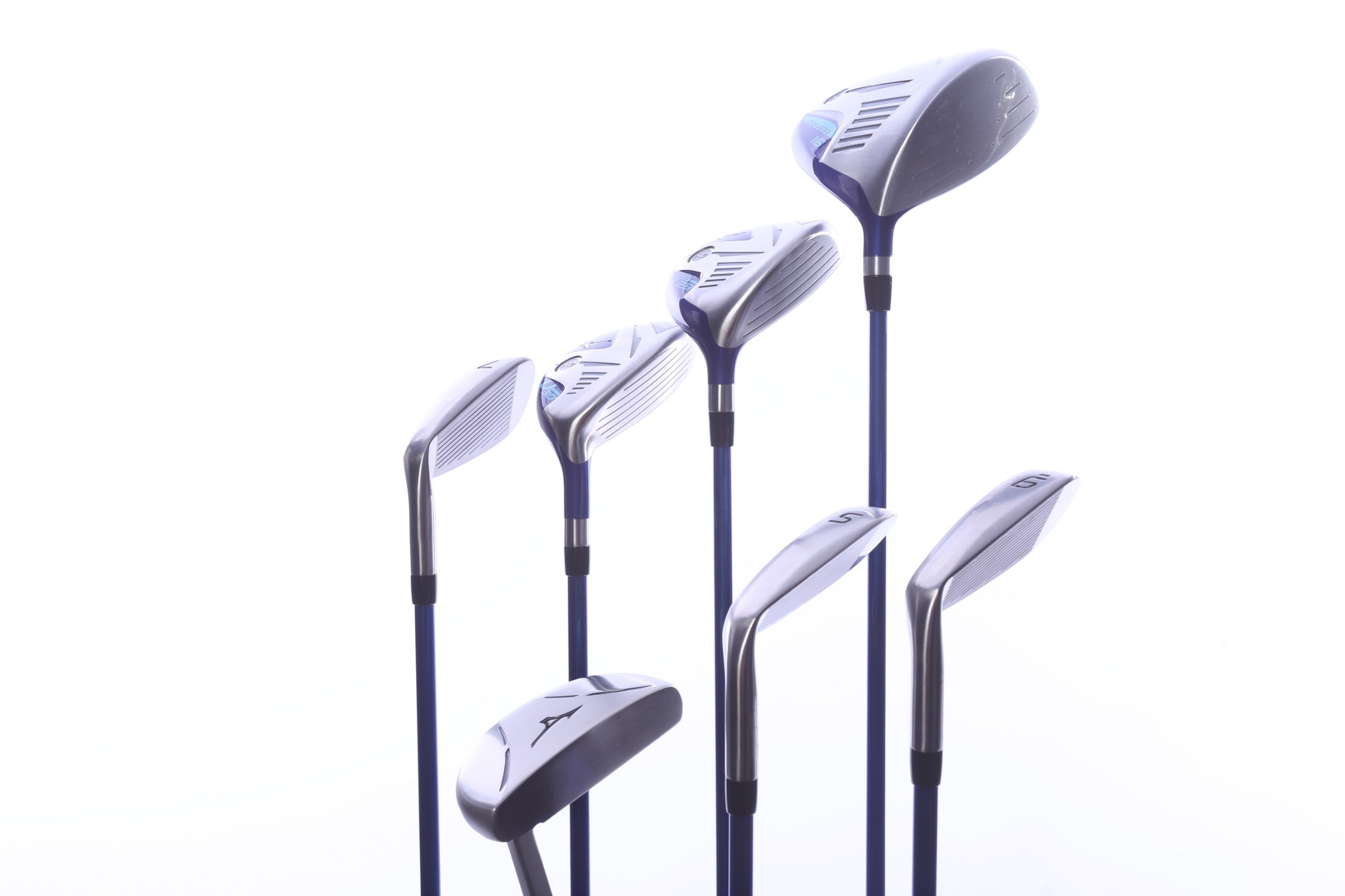 Used Mizuno JM01 140 Elite 7-Piece Junior Kids Set - Right-Handed - Driver, FW, HY, 7I, 9I, SW, Putter - Junior Flex-Next Round