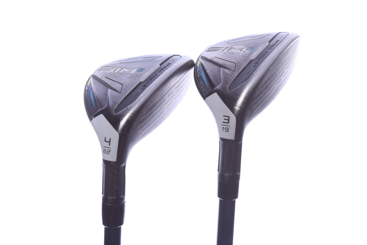 Used TaylorMade SIM2 MAX Rescue Hybrid Set - Right-Handed - 3H, 4H - Regular Flex