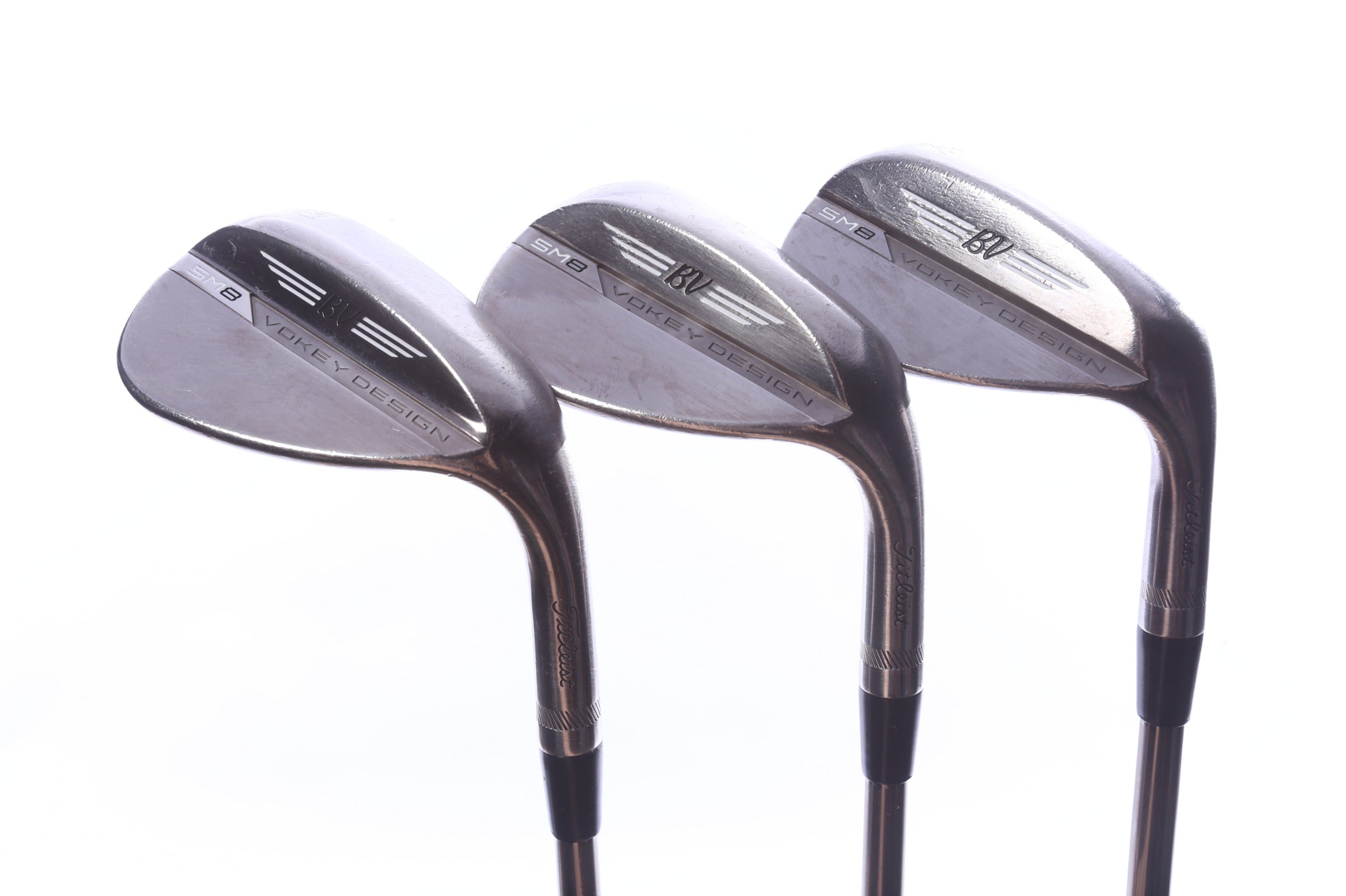 Used Titleist Vokey SM8 Brushed Steel Wedge Set - Right-Handed - 52*, 56*, 60* - Regular Flex-Next Round