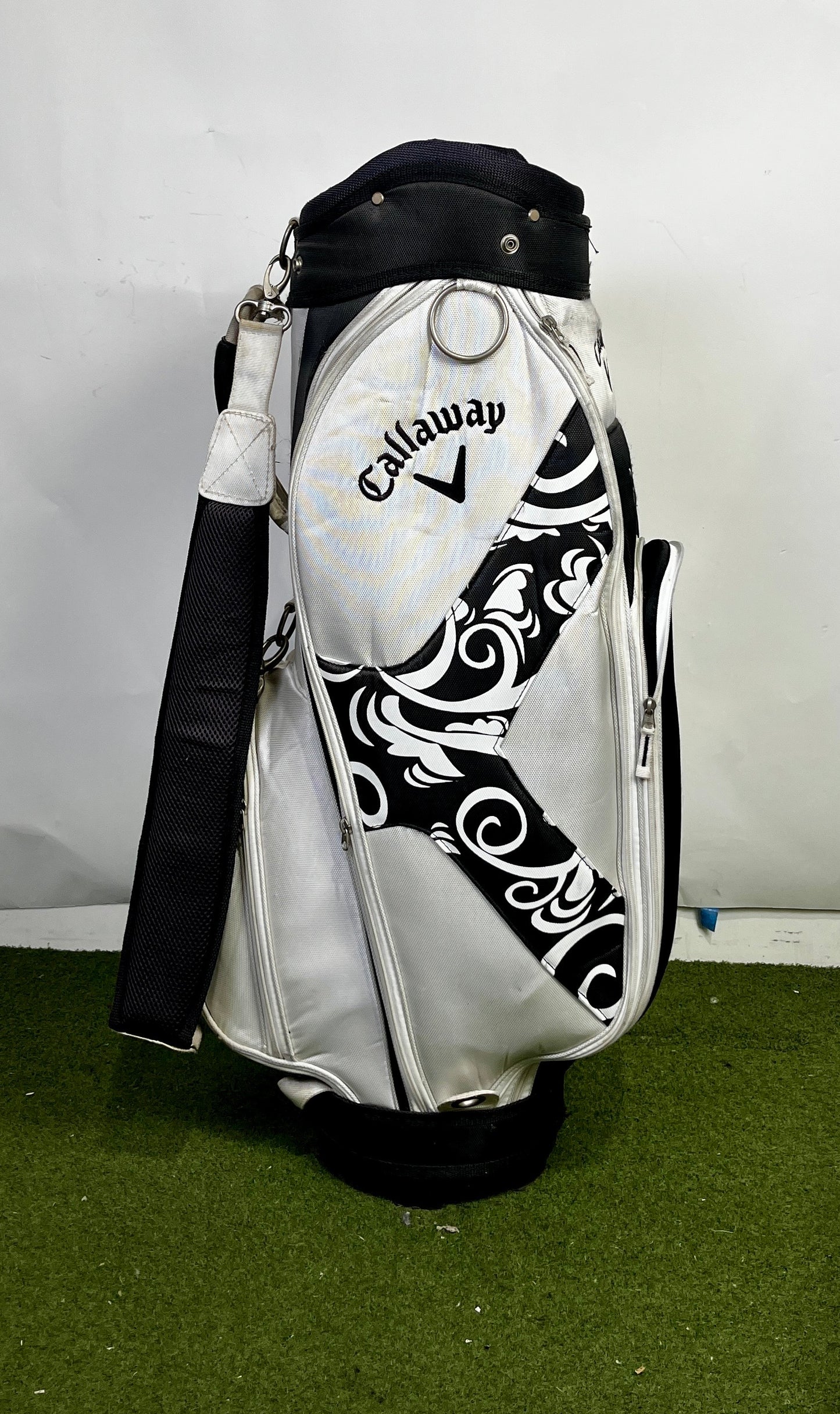 Callaway Solaire Staff Bag - 9 Dividers 5 Pockets- Black and White-Next Round