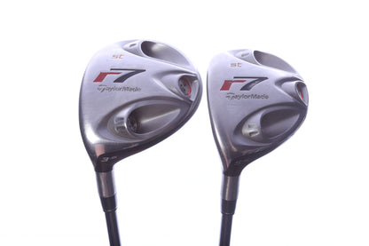 Used TaylorMade r7 Steel Wood Set - Left-Handed - 3W, 5W - Regular Flex
