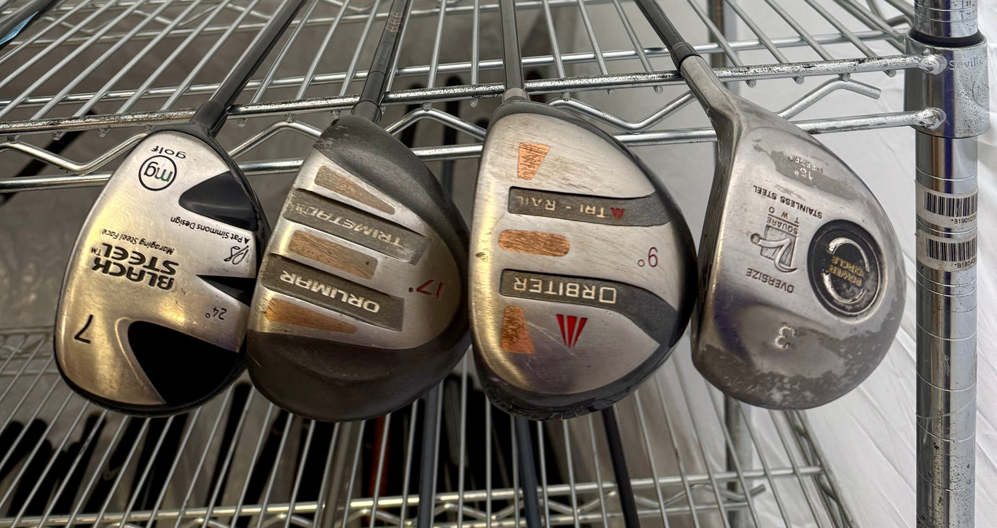 Wholesale Lot of 30 Golf Clubs - Assorted Fairway Woods & Hybrids-Next Round