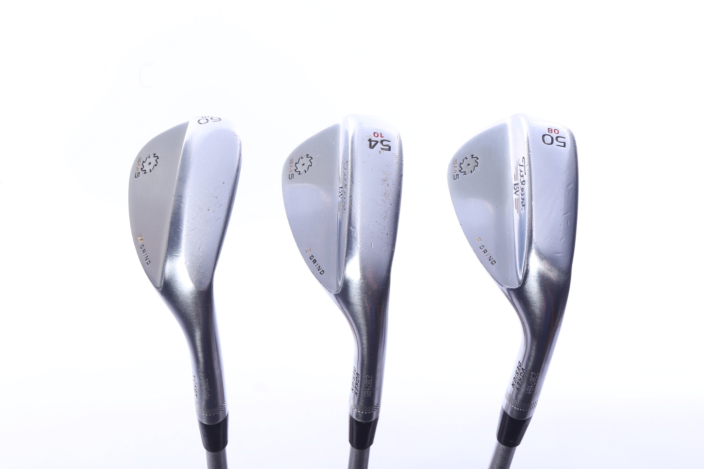 Used Titleist Vokey SM5 Tour Chrome Wedge Set - Right-Handed - 50*, 54*, 60* - Stiff Flex