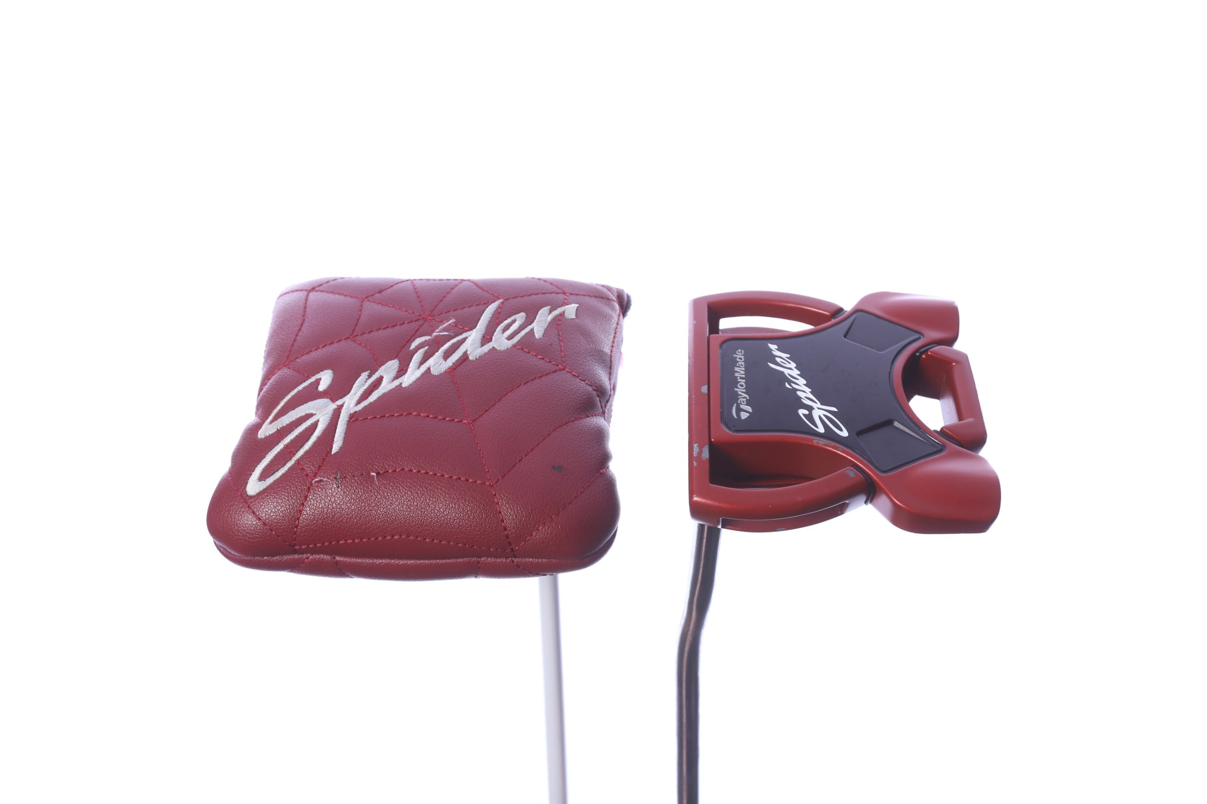 Used TaylorMade Spider Red Double Bend Putter - Left-Handed - 35 in - Mallet