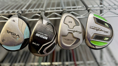 Wholesale Lot of 30 Golf Clubs - Assorted Fairway Woods & Hybrid-Next Round