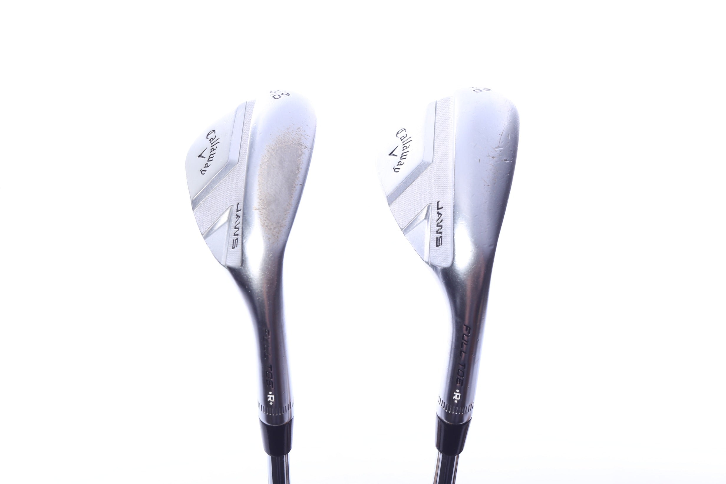 Used Callaway JAWS Full Toe Chrome Wedge Set - Right-Handed - 56*, 60* - Wedge Flex