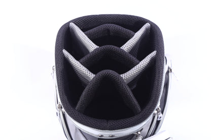 Used Callaway Solaire Black/White Cart Bag - 8-Way - 7 Pockets - Rain Cover Included