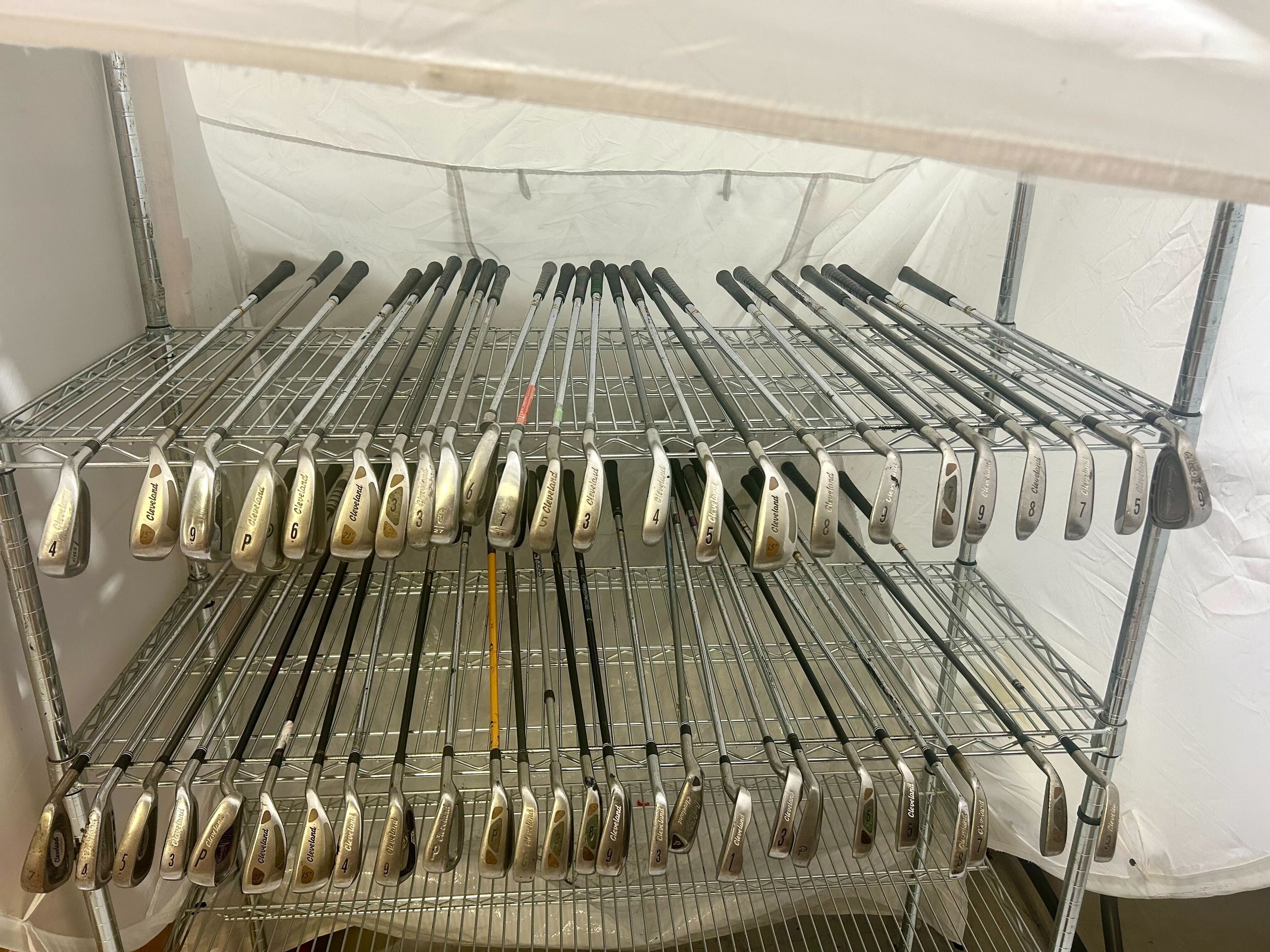 Wholesale Lot of 50 Golf Clubs - Right and Left-Handed - Cleveland Mixed Irons-Next Round