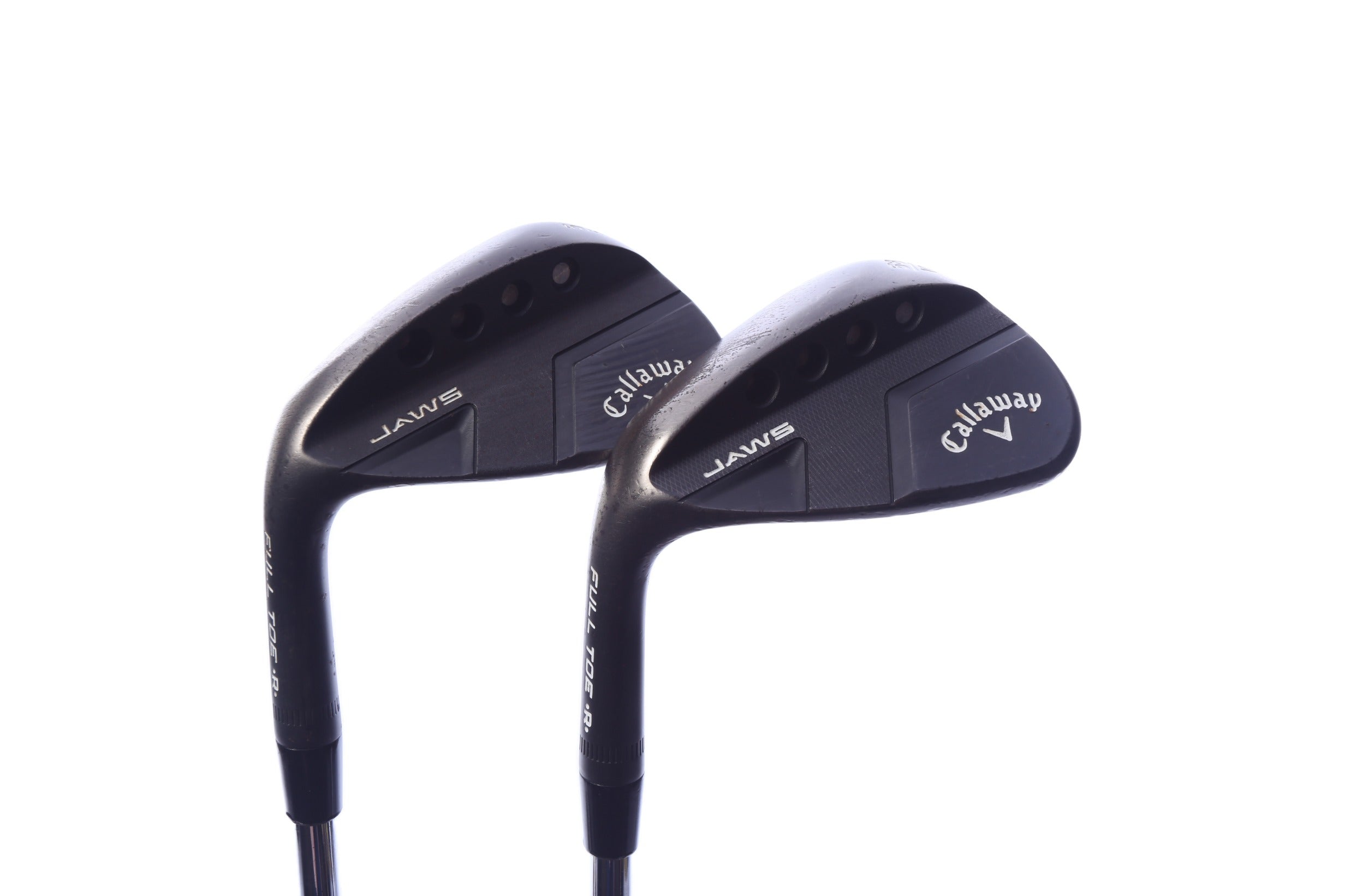 Used Callaway JAWS Full Toe Black Wedge Set - Left-Handed - 54*, 58* - Wedge Flex