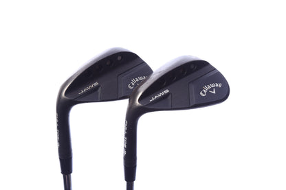 Used Callaway JAWS Full Toe Black Wedge Set - Left-Handed - 54*, 58* - Wedge Flex