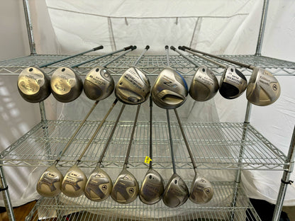 Wholesale Lot of 15 Golf Clubs - Callaway, TaylorMade, and Cobra Drivers-Next Round