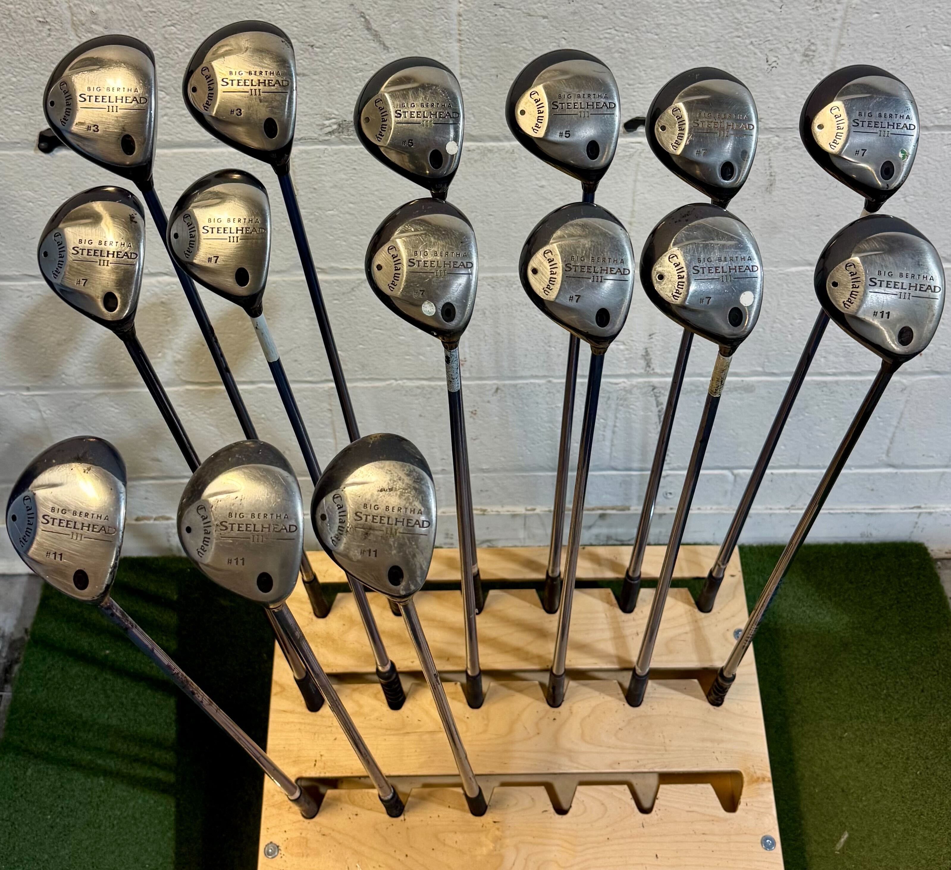 Wholesale Lot of 30 Golf Clubs - Callaway Steelhead III Woods - Ladies Flex-Next Round