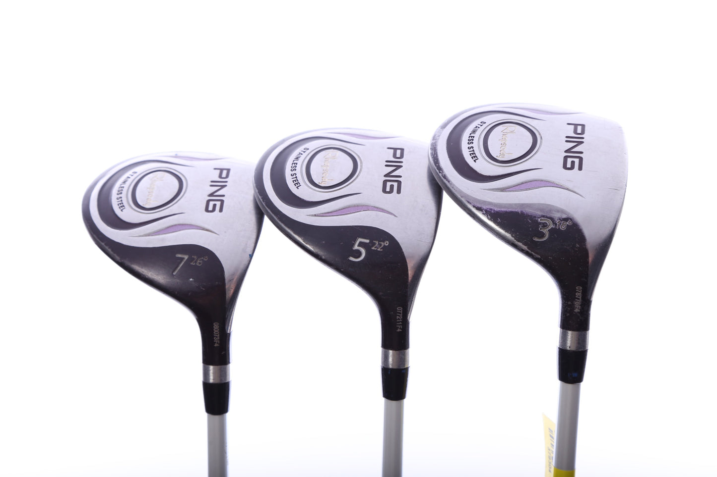Used Ping Rhapsody Wood Set - Right-Handed - 3W, 5W, 7W - Ladies Flex-Next Round