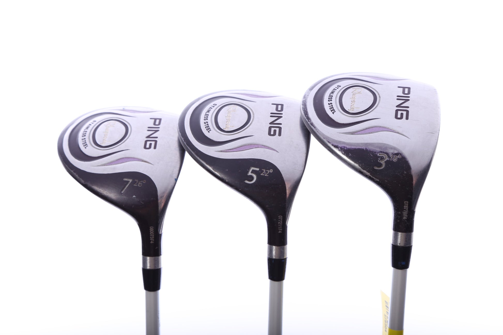 Used Ping Rhapsody Wood Set - Right-Handed - 3W, 5W, 7W - Ladies Flex-Next Round