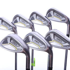 Used Adams Idea Black/Gold Iron Set - Right-Handed - 5-PW, SW - Youth Flex-Next Round