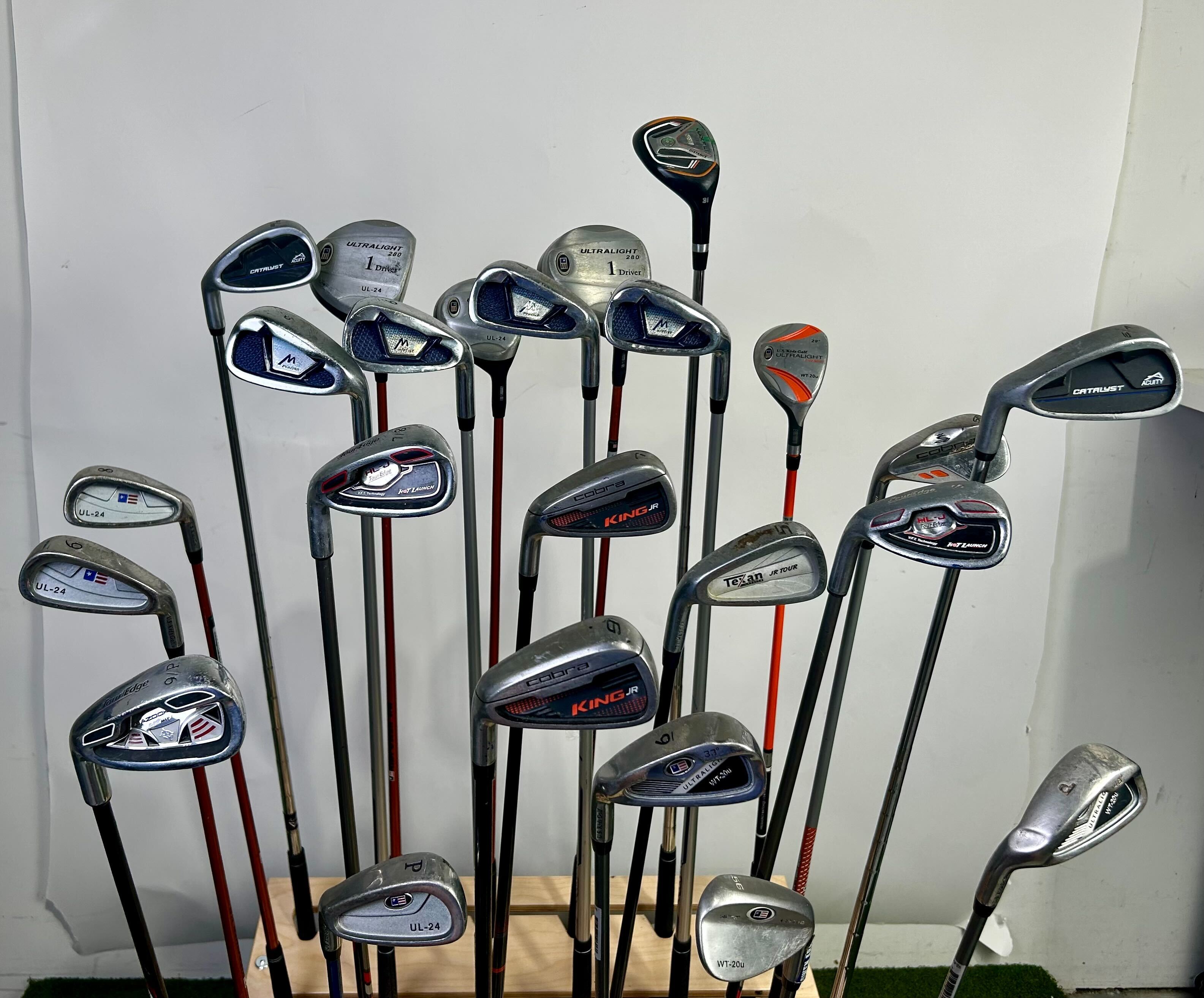 Wholesale lot of 24 Golf Clubs - Right and Left-Handed Kids Clubs- U.S Kids Golf-Next Round