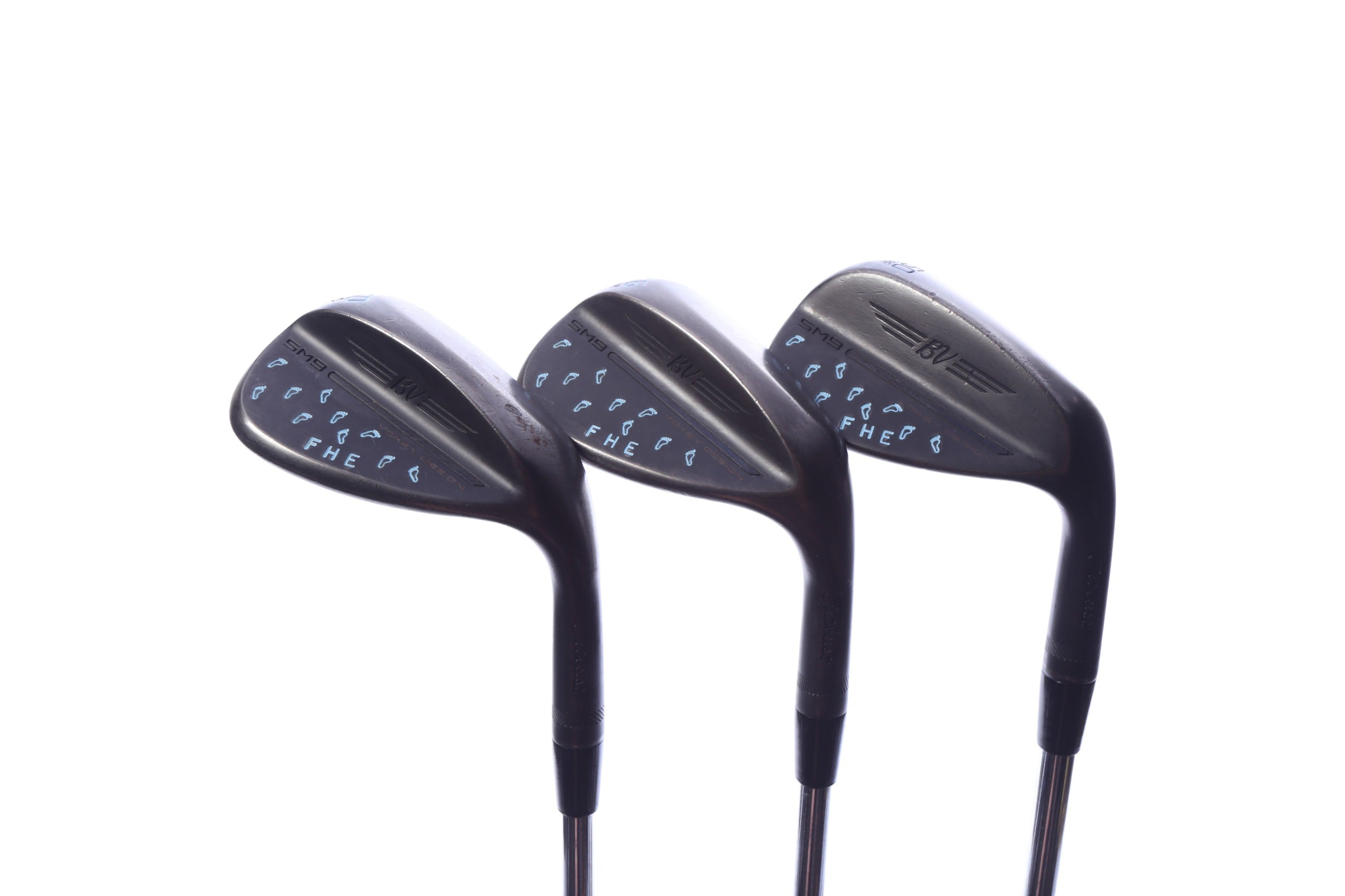 Used Titleist Vokey SM9 Jet Black Wedge Set - Right-Handed - 50*, 56*, 60* - Extra Stiff Flex-Next Round