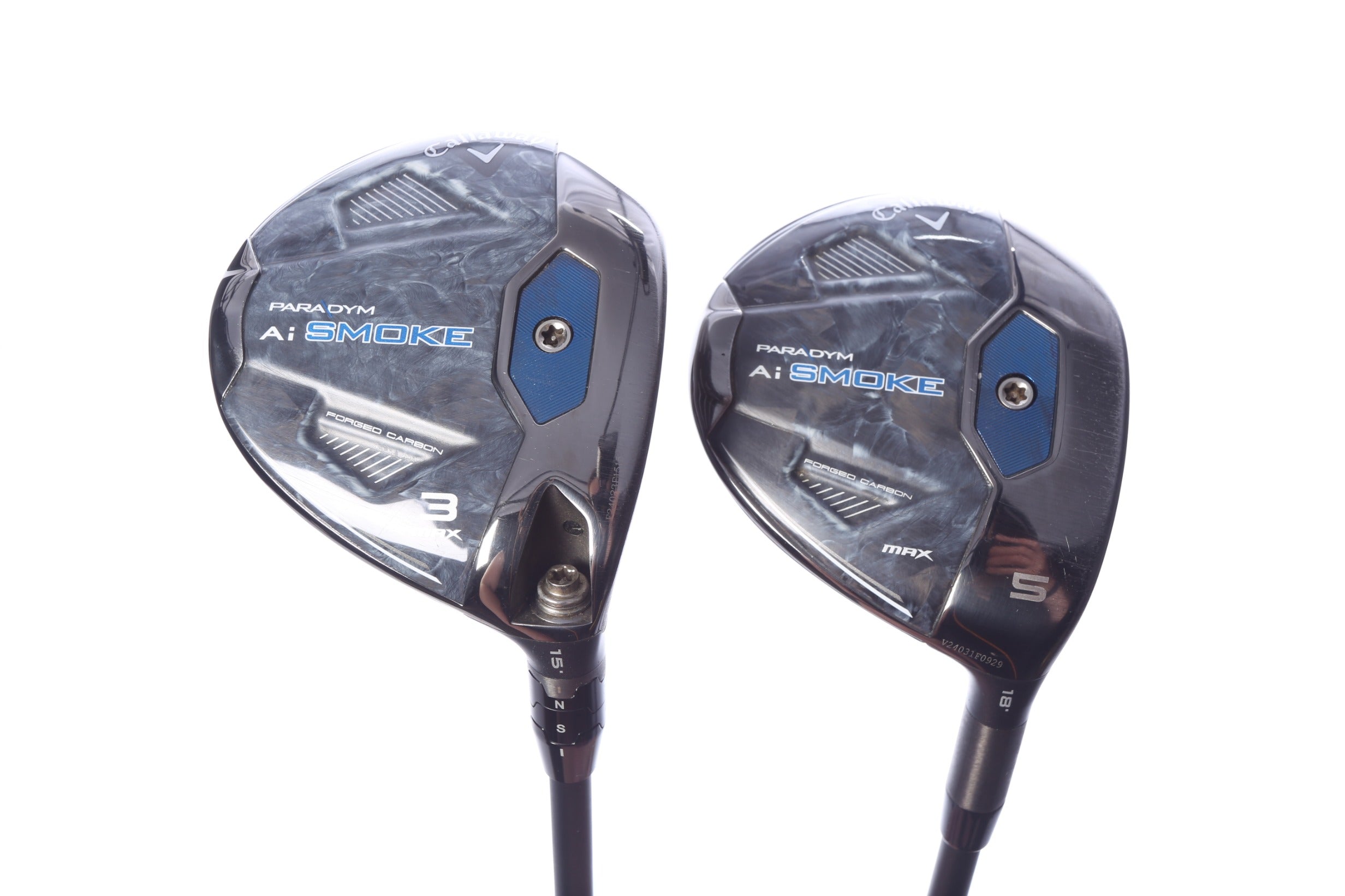 Used Callaway Paradym Ai Smoke MAX Wood Set - Right-Handed - 3W, 5W - Stiff Flex-Next Round