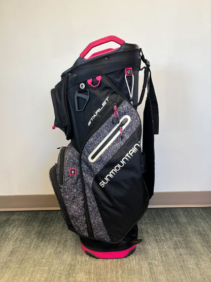 Sun Mountain Starlet Women's Cart Bag Black/Pink with Strap and Rain Cover-Next Round