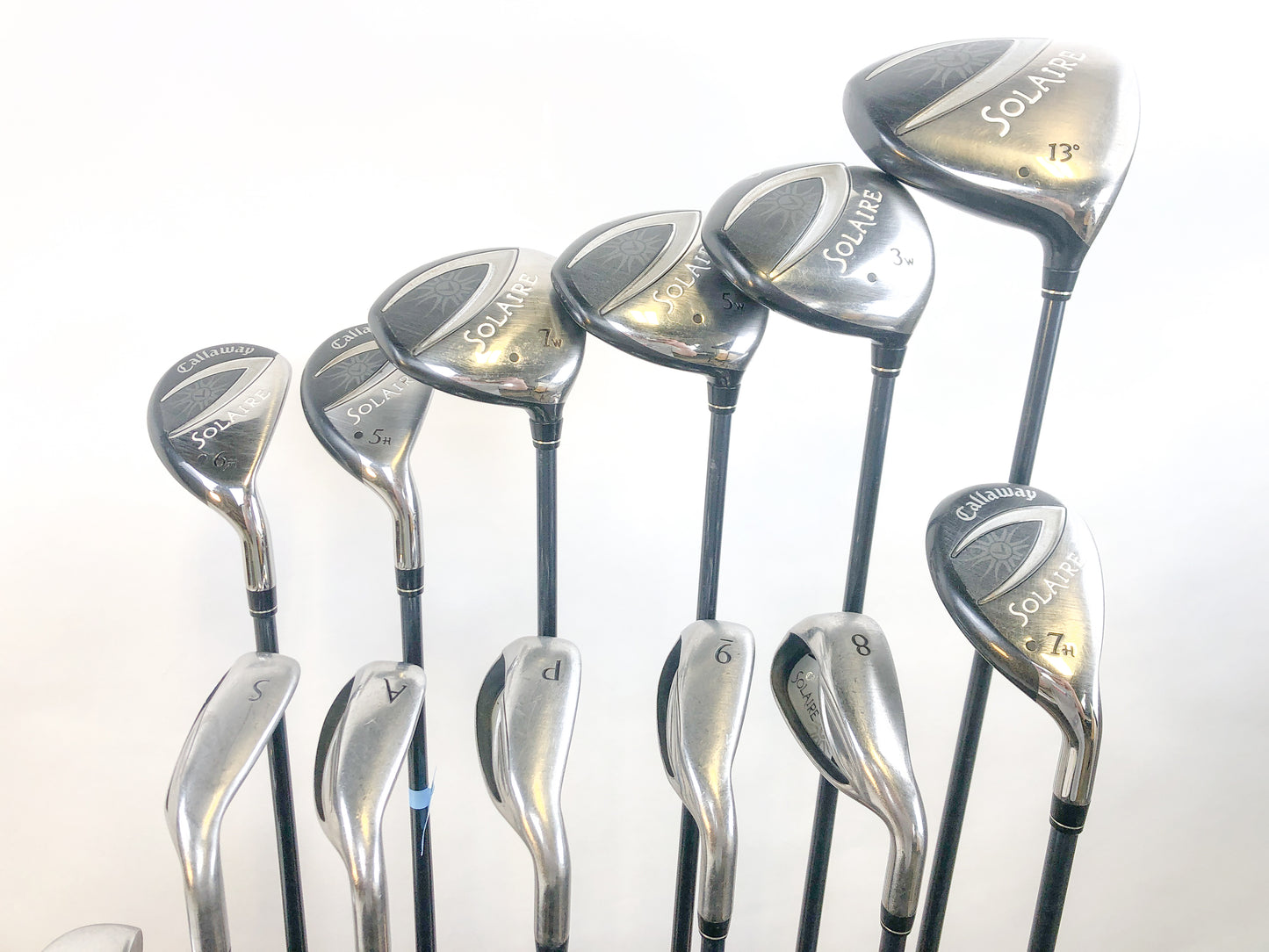 Used Solaire 13-Piece Coral Complete Set- Right-Handed - 1-7W, 5-7H, 8-SW, Putter - Ladies Flex-Next Round