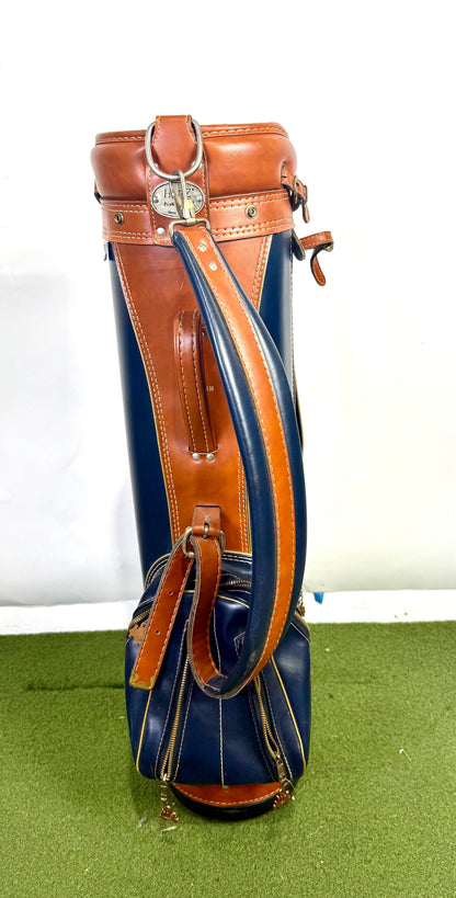 Hot-Z Cart Golf Bag - 6 Dividers 5 Pockets - No Raincover - Blue and Tan-Next Round