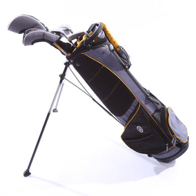 Used Us Kids Golf U/L 63 Grey/Gold Kids Set - Left-Handed - 1W, HY, 6, 8, PW, SW(56*) - Youth Flex-Next Round