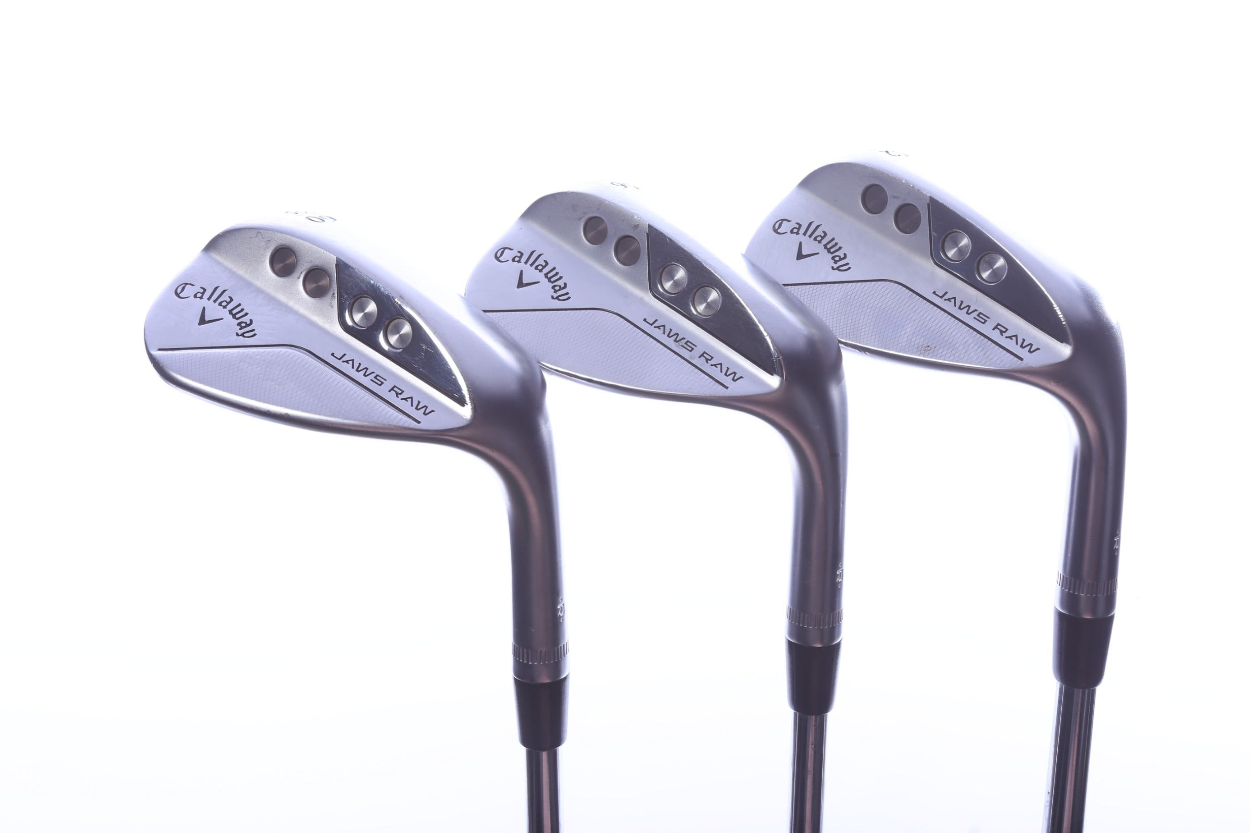 Used Callaway JAWS Forged Raw Wedge Set - Right-Handed - 52*, 56*, 60* - Wedge Flex