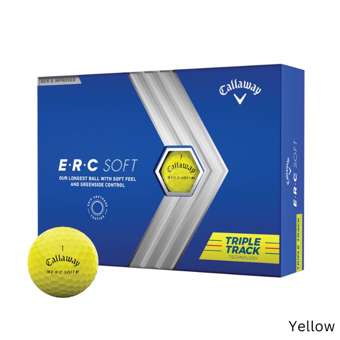 Callaway E.R.C Yellow Triple Track - 1 Dozen Balls-Next Round