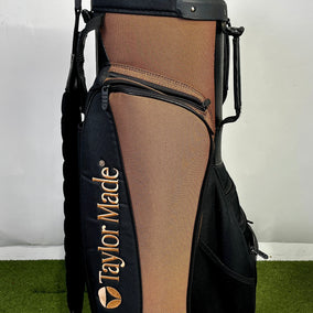 Vintage TaylorMade Burner Cart Bag - Tan and Black - 7 Pockets 5 Dividers-Next Round