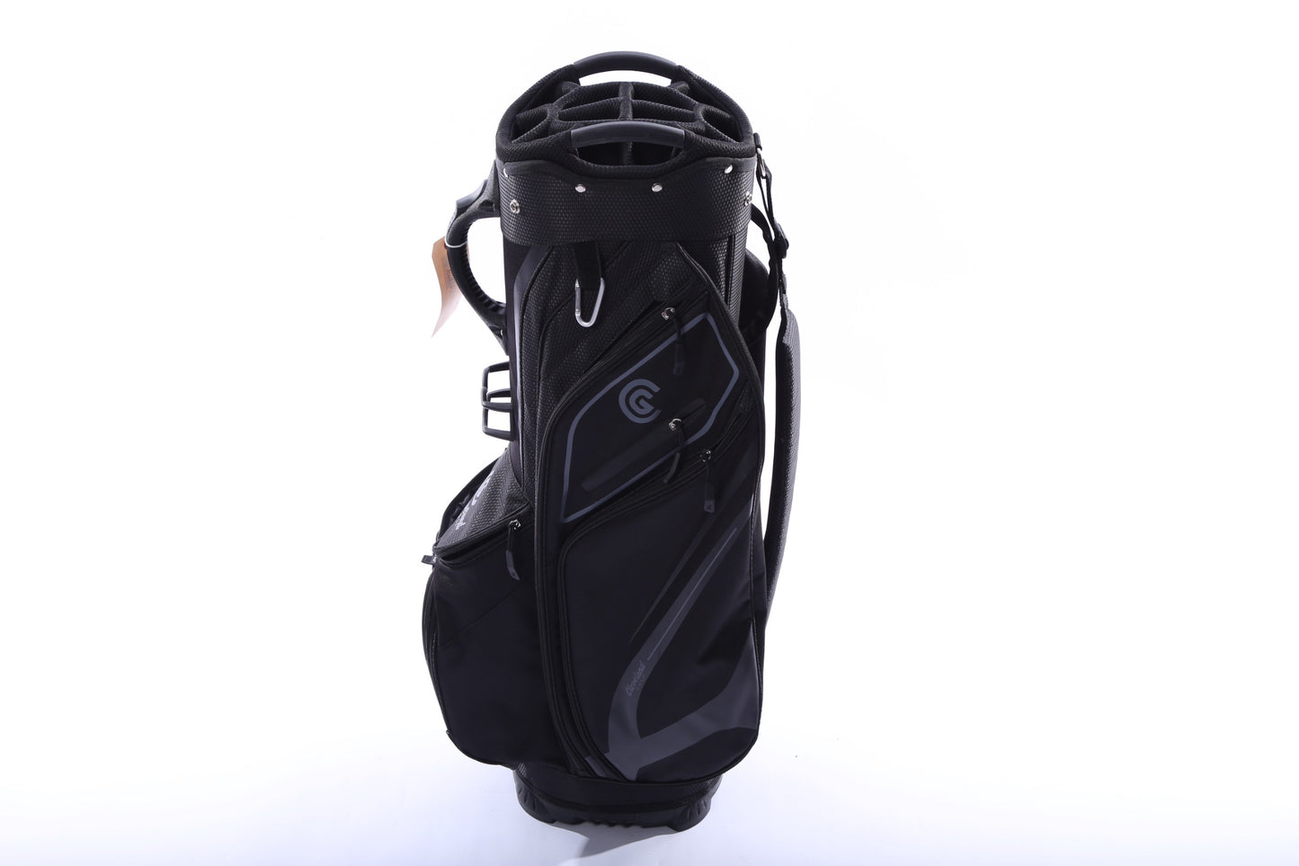 Used Cleveland CG Black Black Cart Bag - 14-Way - 9 Pockets - Rain Cover Included-Next Round