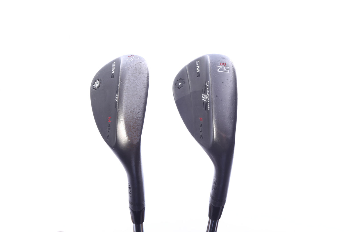 Used Titleist Vokey SM6 Jet Black Wedge Set - Right-Handed - 52*, 56* - Wedge Flex-Next Round