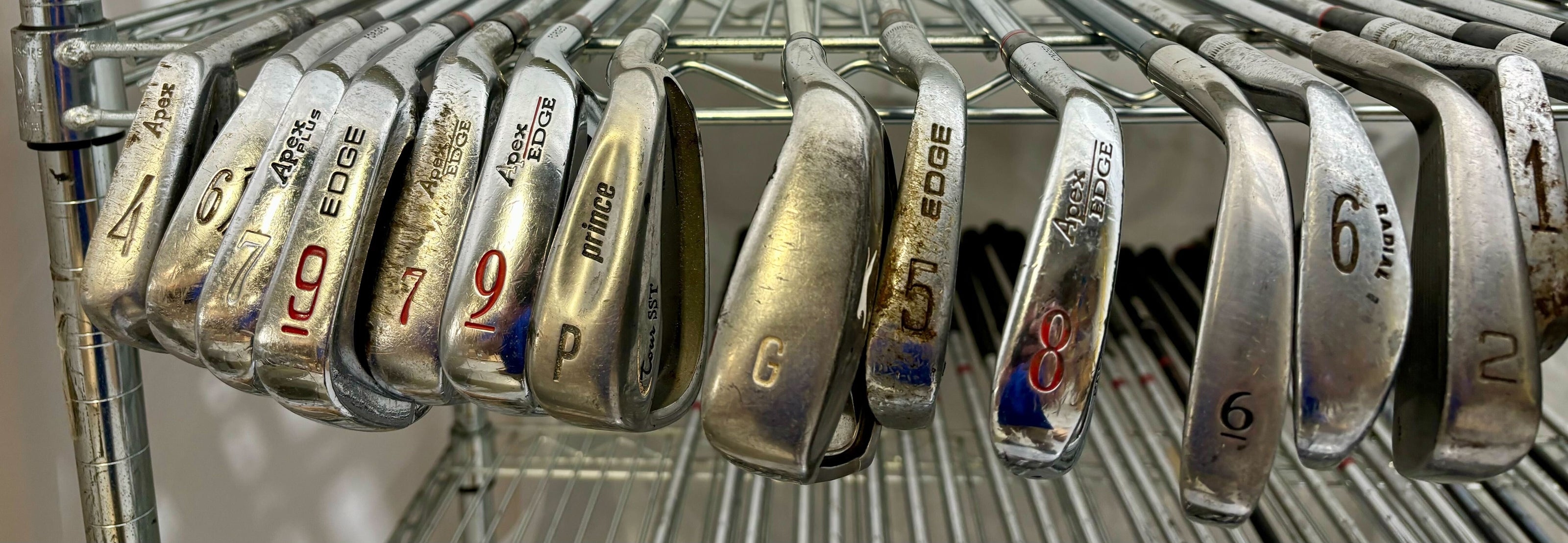 Wholesale Lot of 50 Golf Clubs - Assorted Single Irons and Wedges.-Next Round