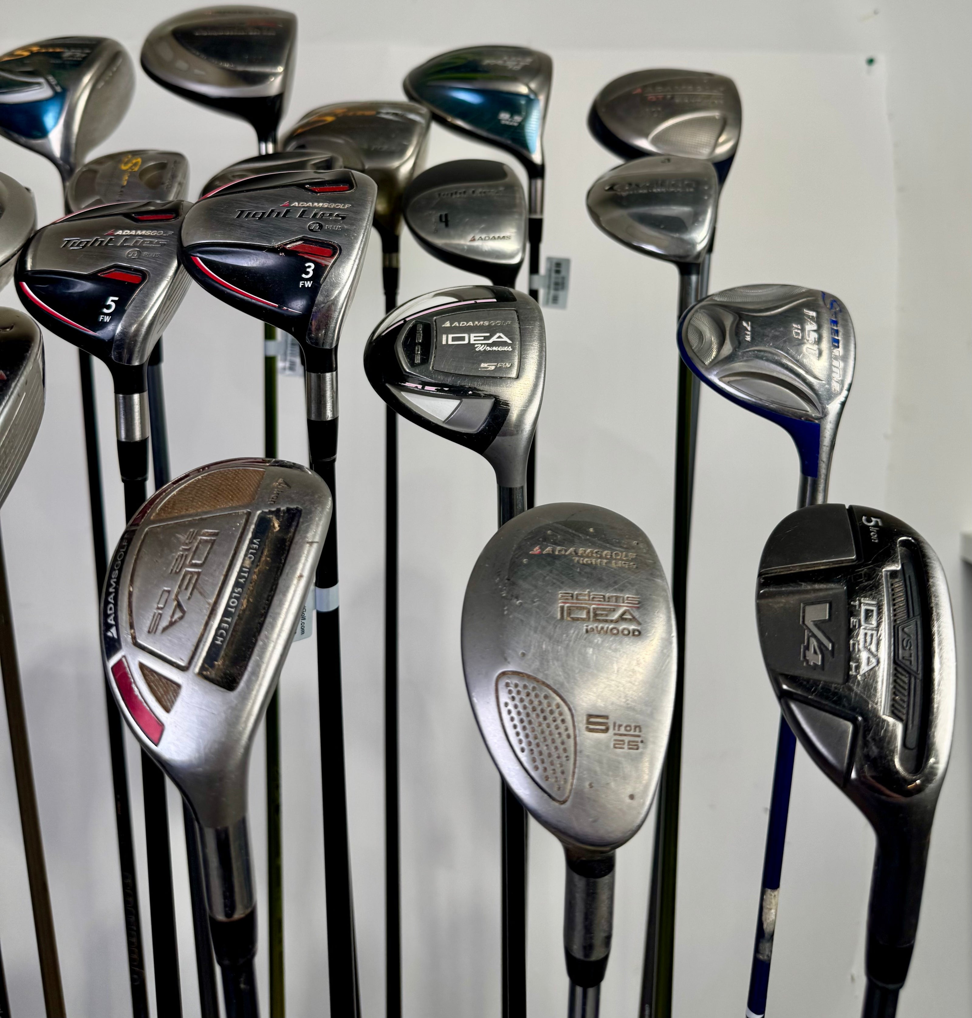 Wholesale Lot of 24 Adams Drivers, Fairway Woods, And Hybrids-Next Round