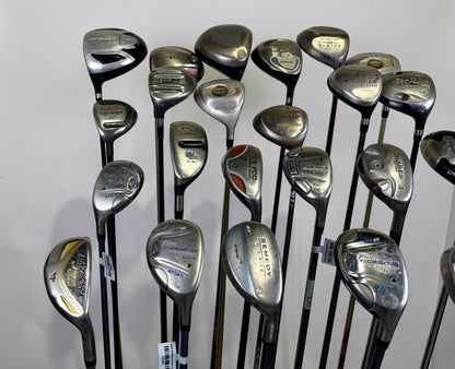 Wholesale Lot of 24 Golf Clubs -Drivers, Fairway, and Hybrids Assorted-Next Round