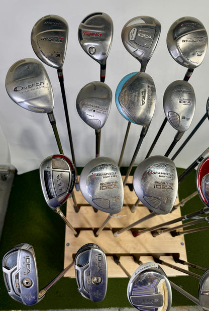 Wholesale Lot of 24 Adams Hybrids and Fairway Woods.-Next Round