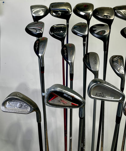 Wholesale Lot of 24 Assorted Drivers, Fairway Woods, Hybrids, and Single Irons.-Next Round