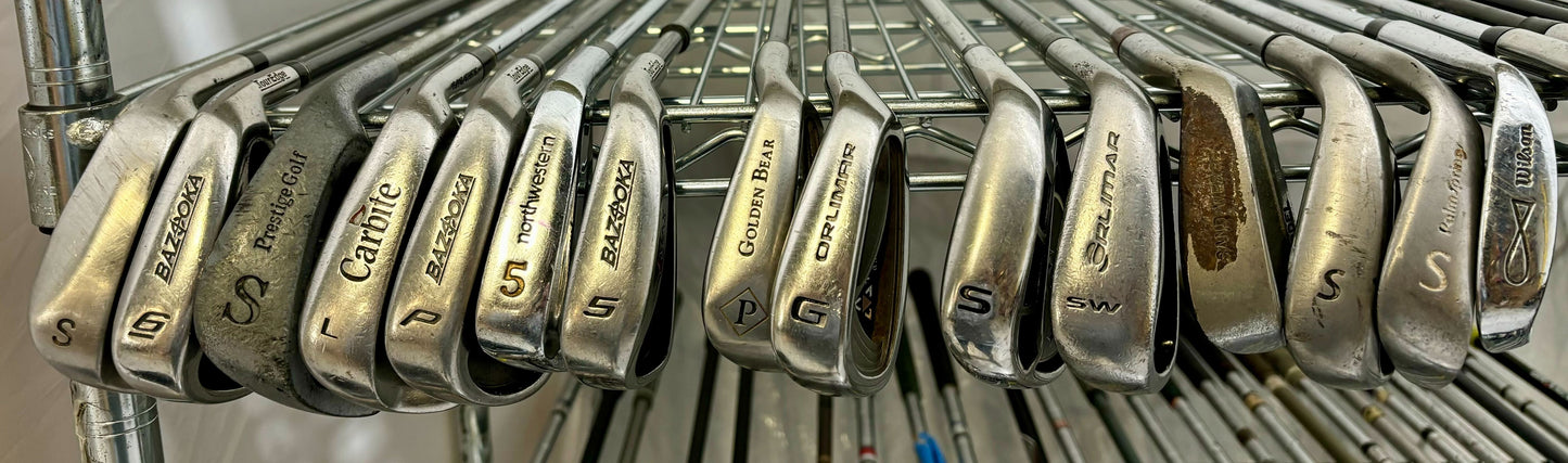 Wholesale Lot of 50 Golf Clubs - Assorted Irons and Wedges-Next Round