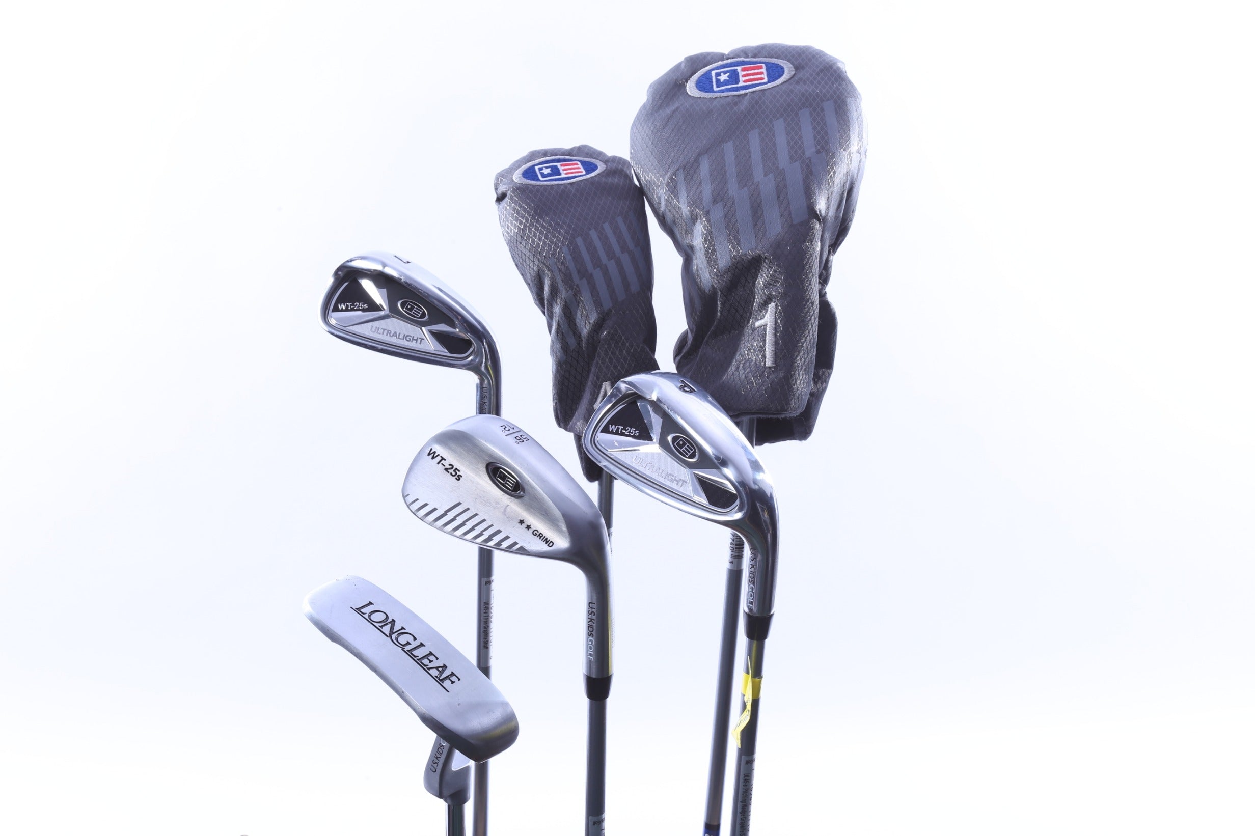 Used Us Kids Golf U/L 45 Grey/Blue Kids Set - Right-Handed - Driver, 4H, 7i,PW, 56*, Putter - Youth Flex-Next Round