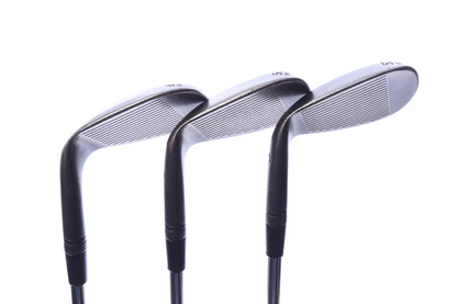 Used TaylorMade Milled Grind 3 Black Wedge Set - Right-Handed - 52*, 56*, 60* - Stiff Flex