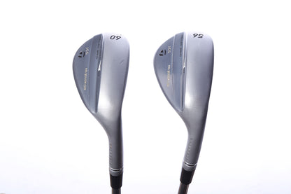 Used TaylorMade Milled Grind 5 Satin Chrome Wedge Set - Right-Handed - 56*, 60* - Wedge Flex-Next Round