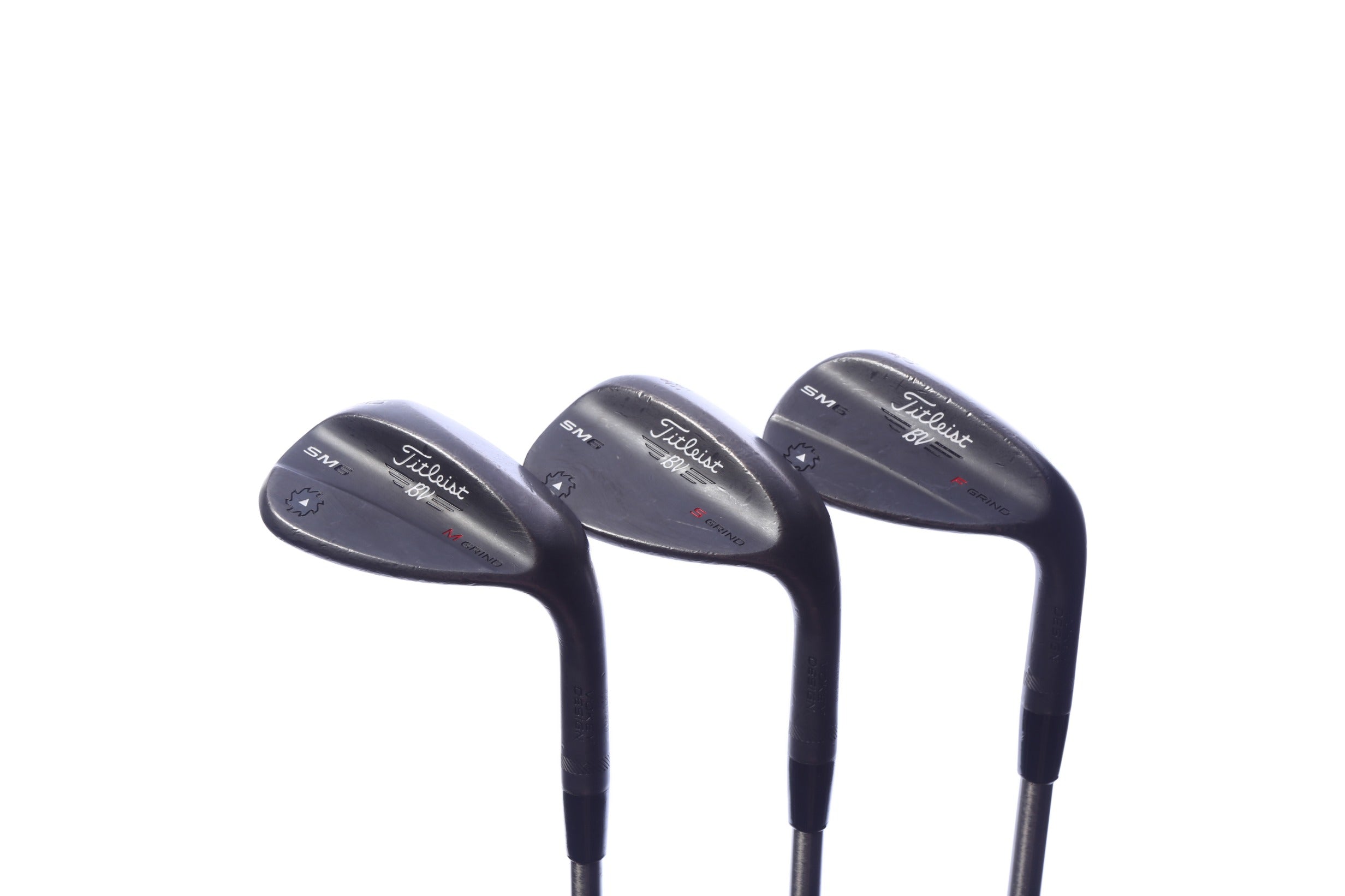 Used Titleist Vokey SM6 Jet Black Wedge Set - Right-Handed - 52*, 56*, 60* - Regular Flex