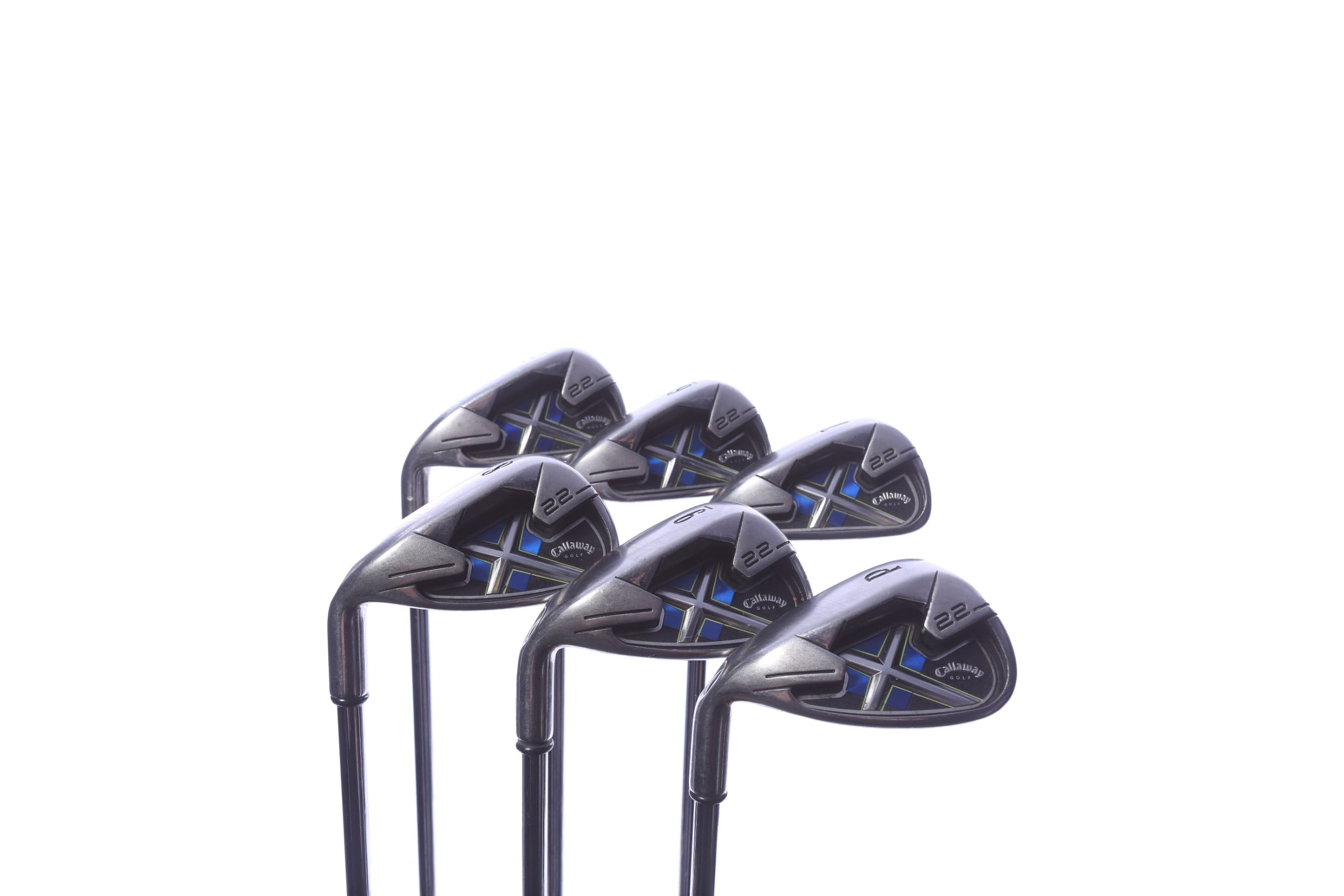 Used Callaway X-22 Iron Set - Left-Handed - 5-PW, - Uniflex Flex